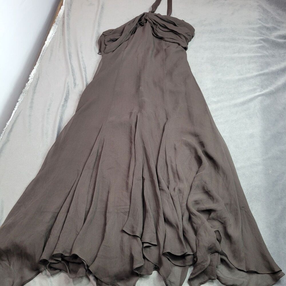 BCBGMaxAzria Brown Halter Mini Dress